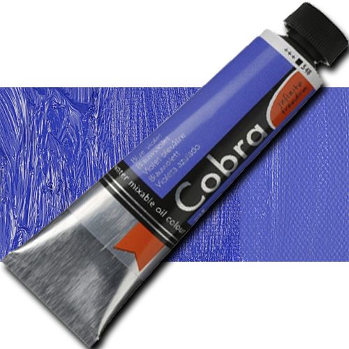 Royal Talens 21055480 Cobra, Water Mixable Oil Color, 40ml, Blue Violet; Gives typical oil paint results, such as sharp brush strokes and wonderfully deep colors; Offers a particularly rich range of colors with a high degree of pigmentation and fineness; Easily mixed with water and works without the use of solvents; EAN 8712079312480 (ROYALTALENS21055480 ROYAL TALENS 21055480 C210-55480 C100515585 BLUE VIOLET)