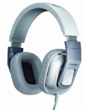Panasonic RP-HT480C-W Over-the-Ear Headphones with Travel Pouch - White, 50 Driver Unit (mm); 24 OHMS/1kHz Impedance; 100 Sensitivity (db/mW); 1000 Max Input (mW); 8-30 Frequency Response (Hz-kHz); 3.9/1.2 Cord Length (ft/m); 625/1.38 Weight (g/oz) w/o Cord; Yes In-cord Volume; Miniplug (3.5mm); No Plug Adaptor (6.3mm); Nd Magnetic Type Nd: Neodymium FE: Ferrite; G Plug Ni: Nickle G: Gold (RPHT480CW RP-HT480C-W RP-HT480CW) 