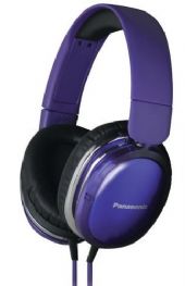 Panasonic RP-HX450C-V Over-the-Ear Headphones - Purple, 36 mm Driver Unit; 32 OHMS/1kHz Impedance; 109 db/mW Sensitivity; 1000 mW Max Input; 9-25 (Hz-kHz) Frequency Response; 3.9 ft/1.2 m Cord Length (ft/m); 171 g/6.0 oz Weight w/o Cord; Yes In-cord Volume; Yes Miniplug (3.5mm); No Plug Adaptor (6.3mm); Nd Magnetic Type Nd: Neodymium FE: Ferrite; G Plug Ni: Nickle G: Gold (RPHX450CV RP-HX450C-V RP-HX450CV) 