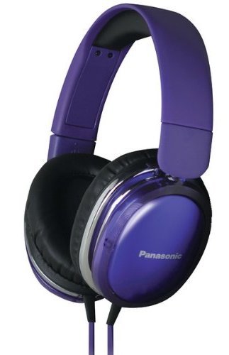 Panasonic RP-HX450C-V Over-the-Ear Headphones - Purple, 36 mm Driver Unit; 32 OHMS/1kHz Impedance; 109 db/mW Sensitivity; 1000 mW Max Input; 9-25 (Hz-kHz) Frequency Response; 3.9 ft/1.2 m Cord Length (ft/m); 171 g/6.0 oz Weight w/o Cord; Yes In-cord Volume; Yes Miniplug (3.5mm); No Plug Adaptor (6.3mm); Nd Magnetic Type Nd: Neodymium FE: Ferrite; G Plug Ni: Nickle G: Gold (RPHX450CV RP-HX450C-V RP-HX450CV)