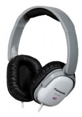 Panasonic RP-HC200-W Noise Canceling Over-the-Ear Headphones with Travel Pouch - White/Grey; 35 Drive Unit (mm); 330 (on) / 32 (off) (ohm/1kHz) Impedance; 94 dB/mW Sensitivity; 1,000 mW (IEC) Max. Input; oct-21 Frequency Response (Hz-kHz); 4.9 ft/1.5 m. Cord Length; 157 g/5.5 oz Weight w/o Cord; No In-Cord Volume; Yes Miniplug (3.5mm); Yes Air Plug Adaptor; Ferrite Magnet Type; Nickel Plug Type (RPHC200W RP-HC200-W RP-HC200W) 