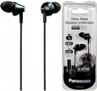 Panasonic RP-HJE295-K Deep Bass Ergo-Fit In Ear Headphones, Black, Deep bass provided by high-powered neodymium magnet and extended long sound port, ErgoFit design for ultimate comfort and fit, 2.0ft./0.6m cord+extension cord 2.0ft./0.6m, Cord slider for tangle-free storage, 3 pairs of soft earpads included (S/M/L), UPC 885170073678 (RPHJE295K RPHJE295-K RP-HJE295K RP-HJE295 RP-HJE295PPK) 