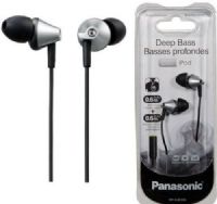 Panasonic RP-HJE295-S Deep Bass Ergo-Fit In Ear Headphones, Silver, Deep bass provided by high-powered neodymium magnet and extended long sound port, ErgoFit design for ultimate comfort and fit, 2.0ft./0.6m cord+extension cord 2.0ft./0.6m, Cord slider for tangle-free storage, 3 pairs of soft earpads included (S/M/L), UPC 885170073692 (RPHJE295S RPHJE295-S RP-HJE295S RP-HJE295 RP-HJE295PPS) 