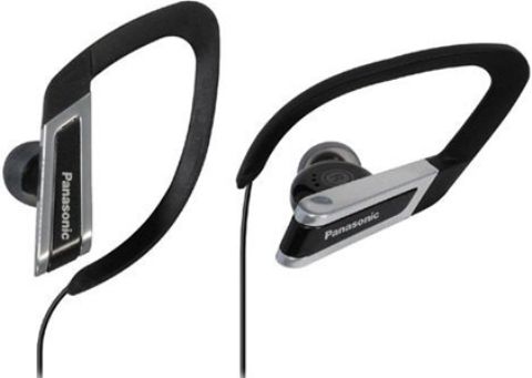 Panasonic RP-HS200-K Headphones - In-ear ear-bud with over-the-ear mount, In-ear ear-bud with over-the-ear mount Headphones Form Factor, Wired Connectivity Technology, Stereo Sound Output Mode, 10 - 22000 Hz Frequency Response, 101 dB/mW Sensitivity, 17.5 Ohm Impedance, 0.5 in Diaphragm, Neodymium Magnet Material, 1 x headphones Connector Type, UPC 885170003842 (RPHS200K RP-HS200-K RP HS200 K)