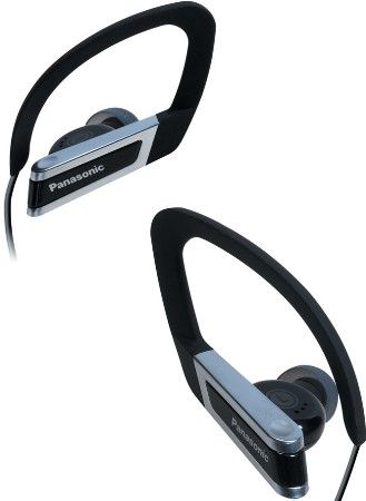 Panasonic RP-HSC200-K Sports Clip Headphones with iPod/iPhone Controller, Black, Maximum Input Power 100mW, Frequency Response 10Hz - 22kHz, Impedance 17.5 ohms, Sensitivity 101dB, Inline Microphone, Neodymium Drivers, Soft Elastomer Hangers, Noise-Isolating, Sweat and Water Resistant, Nickel-Plated 3.5mm Stereo Mini Plug, 3.9' (1.2m) Cord Length, UPC 885170024878 (RPHSC200K RPHSC200-K RP-HSC200K RP-HSC200)