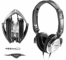 Panasonic RP-HT227 Monitor Headphones with In-Line Volume Control and Folding Headband, 18 Hz to 22,000Hz Frequency Response (RP HT2 RP-HT227S RPHT227S RP HT227S)