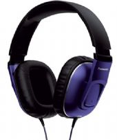 Panasonic RP-HT470C-V Over-the-Ear Headphones - Purple, 40 Driver Unit (mm); 32 OHMS/1kHz Impedance; 100 db/mW Sensitivity; 1000 mW Max Input; 10-27 Frequency Response (Hz-kHz); 3.9 ft/1.2 /m Cord Length; 250 g/8.8 oz Weight w/o Cord; Yes In-cord Volume; Yes Miniplug (3.5mm); No Plug Adaptor (6.3mm); Nd Magnetic Type Nd: Neodymium FE: Ferrite; G Plug Ni: Nickle G: Gold (RPHT470CV RP-HT470C-V RP-HT470CV) 