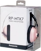Panasonic RP-HTX7-P1 Monitor Stereo Over of the Ear Headphones, Pink, Single-Sided Cord and 40mm Large-Diameter Drive Units, Impedance 40 ohm/1kHz, Sensitivity 99 dB/mW, Max. Input 1000 mW, Frequency Response 7Hz-22kHz, 3.9 ft./1.2 m Cord Length, 6.3mm in diam. Plug Adaptor, Gold Plug, UPC 037988262281 (RPHTX7P1 RPHTX7-P1 RP-HTX7P1 RP-HTX7 RP-HTX7AE-P) 