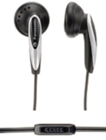 Panasonic RP-HV162 Stereo Insidephones with XBS and In-cord Volume Control, Ear-bud Earphone Headphones, Neodymium Rare-earth Magnet, In-cord Volume Control, Drive Unit (diam. in mm) 14.8, Impedance (ohm/1kHz) 16, Sensitivity (dB/mW) 104 (RPHV162 RP HV162 RPH-V162 RPHV-162)