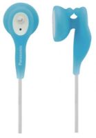 Panasonic RP-HV21-A Stereo EarDrops Earbud-Style Headphones with Unique Clip Design for Tangle-Free Cords, Aqua, Frequency Response (Hz-kHz) 10-25 (RPHV21A RP HV21 A) 