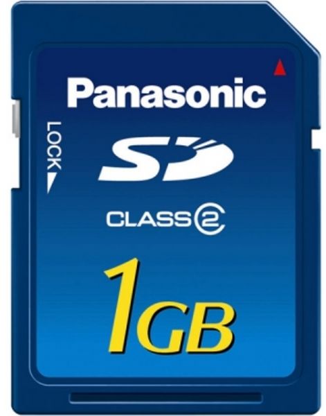 Panasonic RP-SDR01GU1A SD Memory Card 1GB with SD Speed Class 2 Performance, Read-out Data Transfer Rate Up to 5MB/s, Write protect switch (RPSDR01GU1A RP SDR01GU1A)