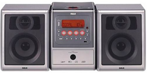 RCA RS2047 100-Watts 5-Disc CD Charger Micro System with USB Port, Built-in Clock and Alarm, mp3/WMA/Audio CD Playback, Digital AM/FM Tuner with 32 Presets; Front USB port for MP3 & game input, Plays CD-R and CD-RW discs (RS-2047 RS 2047 RS2-047 RS20-47 NEO5)