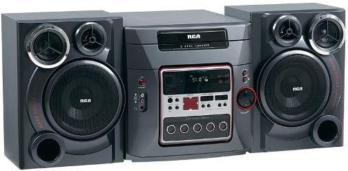 RCA RS2654 Shelf System 300-watt with 5-Disc CD Charger, Cassette Player and AM/FM, mp3, WMA, CD-R and CD-RW Compatible, Plays mp3, WMA, CD-R and CD-RW audio discs, 300 Watts Total System Power w/ Bi-Amp  2  50W 8 Ohms, + 2 x 100W 6 Ohms, 10% THD (RS-2654 RS 2654)