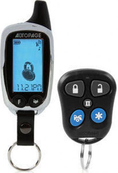 Autopage RS730A Two-Way Paging Remote Start/Keyless Entry/Vehicle Security System with 5 Button Remote & sidekick remote, 2-Way Paging, Keyless Entry, Car Alarm, Remote Start, 2-Way 5-Button Transmitter with a chrome metal jacket, Audio, Visual, Vibration feedback for command confirmations, Supports Up to 2 Vehicles (RS730A RS-730-A RS 730 A)