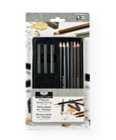 Royal & Langnickel RSET-ART2501 Life Drawing Small Tin Art Set; Set includes 1 charcoal pencil (medium), 3 graphite pencils (HB, 4B, 6B) 2 pastel pencils (includes white), 3 charcoal sticks (hard, medium, soft), and 3 graphite sticks (8B, 4B, HB) with convenient tin case for storage and/or transport; Contents subject to change; UPC 090672057679 (ROYALLANGNICKELRSETART2501 ROYALLANGNICKEL-RSETART2501 ROYALLANGNICKEL-RSET-ART2501 ROYAL-LANGNICKEL-RSETART2501 RSETART2501 ARTWORK) 