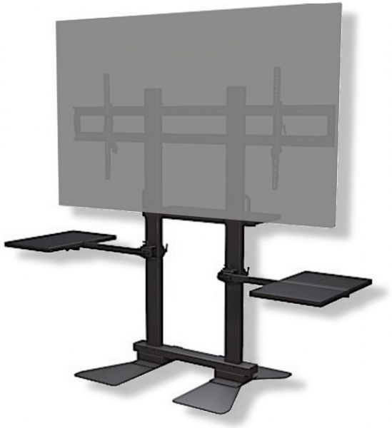 Crimson RSS100 Heavy duty floor stand, Supports Microsoft Surface Hub, Includes lockable tilting vertical brackets, Two locking verticals for added security, Optional component panel and back cover for clean and secure placement of components, Through-column cable routing for an uncluttered look, Optional shelf options that can be added at any time (RSS100 CRIMSON RSS 100 CRIMSON RSS 100)