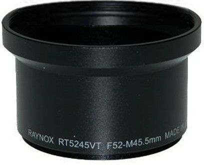 Raynox RT5245VT Lens Adapter Tube for Panasonic Sony DSC-V1 (Telephoto, Macro & DCR-FE180PRO use) Digital Camera, 52mm Female threads, 45.5mm Male threads, 0.75 F.Pitch, For V1 size M.Pitch, 33m Height, Metal Material (RT-5245VT RT 5245VT RT5245-VT RT5245 VT)