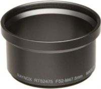 Raynox RT52475 Lens Adapter Tube for Casio QV-3400EX QV-4000 & QV-5700 Digital Cameras, 52mm Female threads, 47.5mm Male threads, 0.75 F.Pitch, 0.75 M.Pitch, 30mm Height, Metal Material, UPC 024616140141 (RT-52475 RT 52475) 