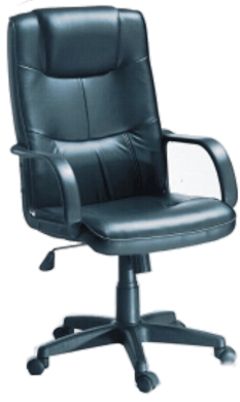 Techni Mobili RTA-SYNTAX Deluxe Leather Manager Chair, Soft layered pillow top construction, Designed to maximize all day working comfort, Soft polyurethane armrest for added support, Pneumatic height adjustment helps you select the correct seat height (RTASYNTAX RTA SYNTAX RTA-SYNTX05 RTA SYNTX05 SYNTX05)