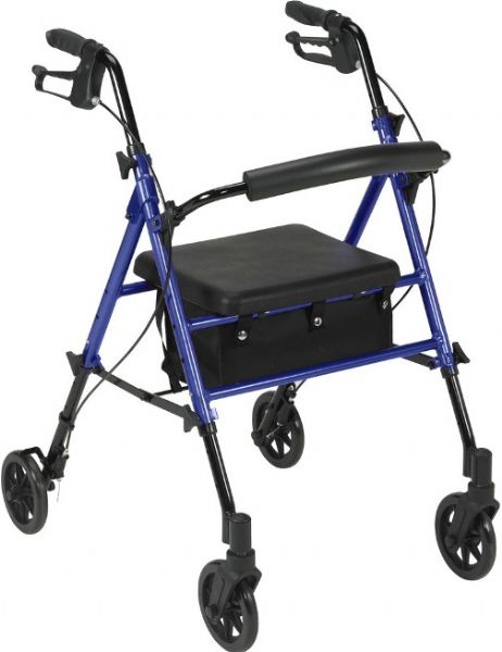 Drive Medical RTL10261BL Adjustable Height Rollator with 6