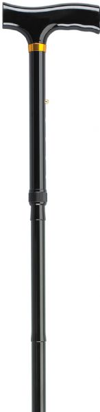 Drive Medical RTL10304 Lightweight Adjustable Folding Cane with T Handle, Black, 300 lb Weight Capacity, 0.75