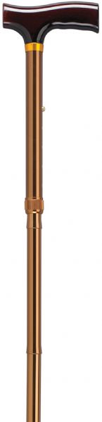Drive Medical RTL10304BZ Lightweight Adjustable Folding Cane with T Handle, Bronze, 300 lb Weight Capacity, 0.75