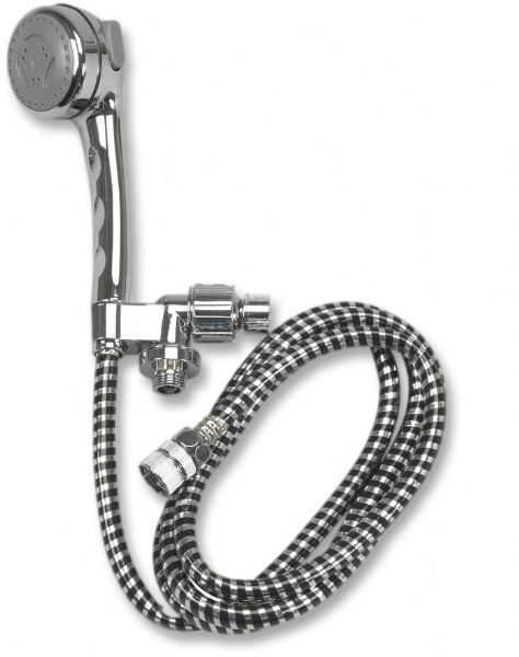 Drive Medical RTL12045 Handheld Shower Head Spray Massager, Chrome; Drainage holes in seat reduce slipping; Aluminum frame is lightweight, durable and corrosion proof; Angled legs with suction style tips provide additional stability; Support collar prevents leg movement; Environment friendly product; Easy to clean; UPC 822383251721 (DRIVEMEDICALRTL12045 DRIVE MEDICAL RTL12045 RTL 12045 RTL-12045)