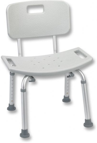 Drive Medical RTL12202KDR Bathroom Safety Shower Tub Bench Chair with Back, Gray; Easy tool free assembly of back, seat and legs; Drainage holes in seat reduce slipping; Aluminum frame is lightweight, durable and corrosion proof; Environment friendly produc; UPC 822383247212 (DRIVEMEDICALRTL12202KDR  DRIVE MEDICAL  RTL12202KDR RTL 12202KDR)