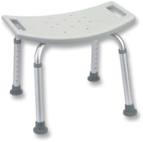 Drive Medical RTL12203KDR Bathroom Safety Shower Tub Bench Chair, Gray; Drainage holes in seat reduce slipping; Aluminum frame is lightweight, durable and corrosion proof; Angled legs with suction style tips provide additional stability; Support collar prevents leg movement; Easy to clean; UPC 822383246253 (DRIVEMEDICALRTL12203KDR DRIVE MEDICAL RTL12203KDR)