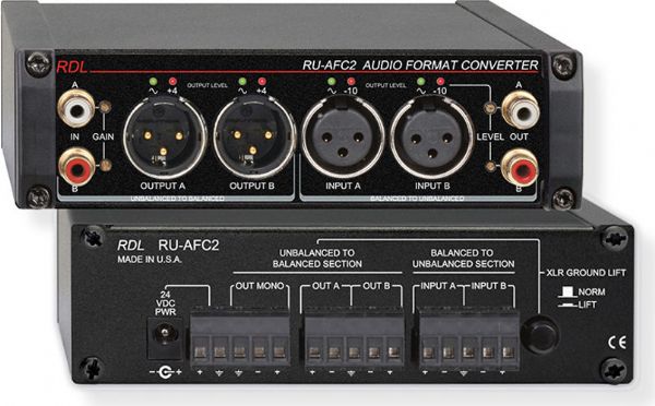 RADIODESIGNLABSRUAFC2 Rack Up Series Stereo Audio Format Converter; Unparalleled audio performance; Unbalanced to balanced audio conversion; Additional summed MONO out; Switch selectable ground lift for XLR output; Balanced to unbalanced audio conversion; Unbalanced RCA connections on front panel; UPC 813721013392 (RADIODESIGNLABSRUAFC2 SOUND RACK DEVICE CONTROL)