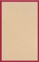 Linon RUG-AT010381 Athena Rectangle Rug, Natural & Red; Offers the widest variety of options with the look of natural grass and durability of wool, is Tufted and Bound in the USA of 100% Wool with 15 border options including Cotton and Art Leathers; Dimensions 121"L x 96"W x 0.25"H; UPC 753793833620 (RUGAT010381 RUG AT010381 RUG-AT-010381 RUGAT-010381) 