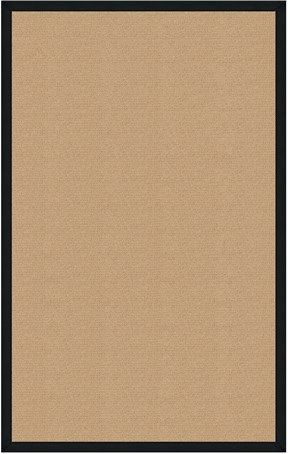 Linon RUG-AT020113 Athena Rectangle Rug, Sisal & Black; Offers the widest variety of options with the look of natural grass and durability of wool, is Tufted and Bound in the USA of 100% Wool; Dimensions 156