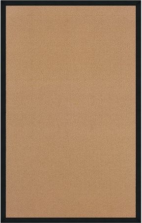 Linon RUG-AT030113 Athena Rectangle Rug, Cork & Black; Offers the widest variety of options with the look of natural grass and durability of wool, is Tufted and Bound in the USA of 100% Wool; Dimensions 156