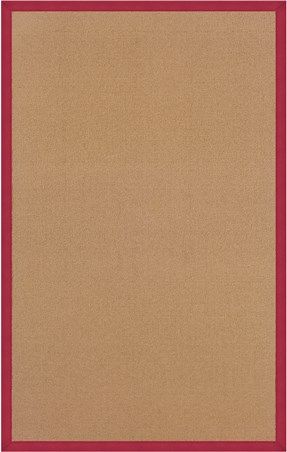 Linon RUG-AT030321 Athena Runner Rug, Cork & Red; Offers the widest variety of options with the look of natural grass and durability of wool, is Tufted and Bound in the USA of 100% Wool; Dimensions 144