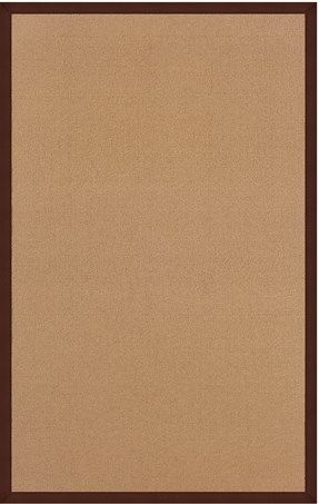 Linon RUG-AT030691 Athena Rectangle Rug, Cork & Brown; Offers the widest variety of options with the look of natural grass and durability of wool, is Tufted and Bound in the USA of 100% Wool; Dimensions 144