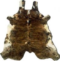Linon RUG-CH02 Cowhide Medium Brindle & Medium Brindle Full Skin, Hand Crafted Construction, Transitional Rug Style, 100% Brazilian Cow Hide, UPC 753793844459 (RUGCH02 RUG CH02) 