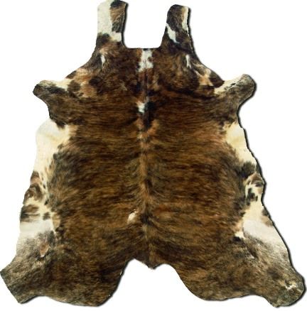 Linon RUG-CH02 Cowhide Medium Brindle & Medium Brindle Full Skin, Hand Crafted Construction, Transitional Rug Style, 100% Brazilian Cow Hide, UPC 753793844459 (RUGCH02 RUG CH02)