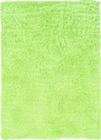 Linon RUG-GRENSHEEP2234 Faux Sheepskin Rectangle Transitional Rug, Green & Green, Offers the softest pile to give any room a luxurious twist, Sure to make the perfect addition to your space, 100% Modified Acrylic Pile, Size 20