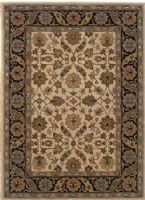 Linon RUG-TT0757 Model TT07 Trio Traditional Rectangular Area Rug, Ivory/Black, Offers style and colors that anyone is sure to love with the colors that are the hottest on the market today, Mix of design and color that are sure to breath life into any room in your home, Hand Tufted Construction, 100% Wool, Cotton & Latex Backing, Transitional Style, Size 1'10" X 2'10", UPC 753793862750 (RUGTT0757 RUG TT0757) 