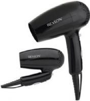 Revlon RVDR5003 Travel Hair Dryer with Folding Handle, Great for creating styles on the go, 2 heat/speed settings for complete drying and styling flexibility, 1875 Watts powerful motor, Cold shot button to lock style in place, Hanging ring for easy storage, Folding handle for travel and easy storage (RV-DR5003 RVD-R5003 RVDR-5003 RVDR 5003)   