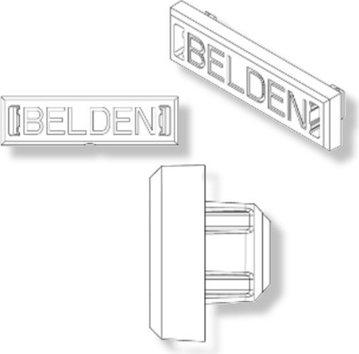 Belden RVUICGY-B24 REVConnect Color Icons For Jacks, Pack of 24 Gray Color; Compatible with Belden REVConnect jacks; Indoor suitability; Plastic material UL94V-0; Dimensions 0.163