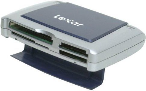 Lexar RW022-001 Media USB 2.0 Multi-Card Reader, Four Slot Design, Power and Activity LEDs, 1 x USB 2.0 - USB Interfaces, External Form Factor, No external AC power supply (RW022 001 RW022001 RW022-001)