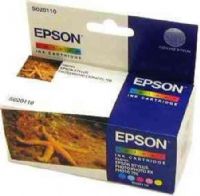 Epson S020110 Color Ink Cartridge for use with Stylus Photo 700, Stylus Photo 750, Stylus Photo EX and Stylus Photo Inkjet Printers, New Genuine Original OEM Epson Brand (S02-0110 S020-110 S-020110) 