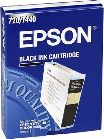 Epson S020118 Black Ink Cartridge for use with Stylus Color 3000 and Stylus Pro 5000 Inkjet Printers, New Genuine Original OEM Epson Brand (S02-0118 S020-118 S-020118)