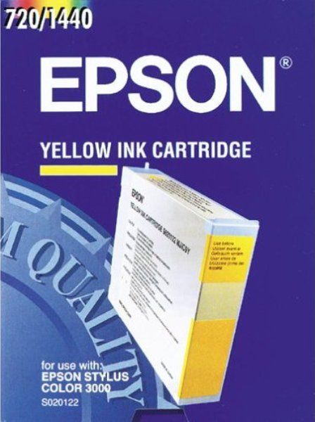 Epson S020122 Yellow Ink Cartridge, For Epson Stylus 3000 And Pro 5000 - Genuine Original OEM (S0-20122 S0 20122 S-020122 S02012)