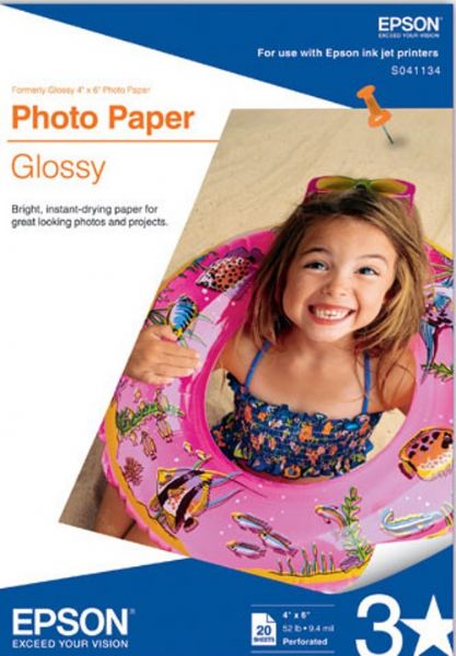 Epson S041134 Glossy Photo Paper for Inkjet - 4x6