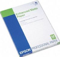 Epson S041341 Photographic Papers - Letter, 8.50" x 11" Media Size Letter, 50 x Sheet Media Quantity, 192 g/m² Media Weight, 10.30 mil Media Thickness, Inkjet Print Technology, Matte Finishing, 104% Brightness Percentage, 94 ISO Brightness Standard, 94% Opacity Percentage, Flat matte surface provides the optimum photographic platform, Instant drying capability with EPSON Professional Inks allows for easy handling (S041341 S041-341 S041 341) 