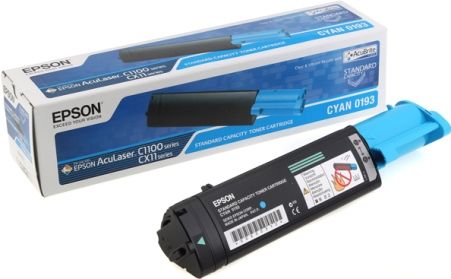 Epson S050193 Standard Capacity Cyan 0193 Toner Cartridge For use with Epson AcuLaser CX11N and CX11NF Laser Printers, Up to 1500 pages at 5% Coverage, New Genuine Original Epson OEM Brand, UPC 010343605862 (S0-50193 S05-0193 S050-193) 
