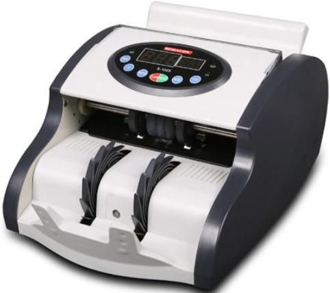 Semacon S-1025 Mini Series Compact High Speed Currency Counter, UV Counterfeit Detection and MG Counterfeit Detection, Friction Roller System Feed System, 80  120 Notes Hopper Capacity, 80  120 Notes Stacker Capacity, From 115 x 50 to 167 x 85 mm Note Size, 110V/60Hz or 220V/50Hz Power Source, 900 Notes Per Minute Counting Speed, 1-999 Batching Range, Counting Mode, Adding Mode, UV Counterfeit Detection, MG Counterfeit Detection (S-1025 S 1025 S1025)