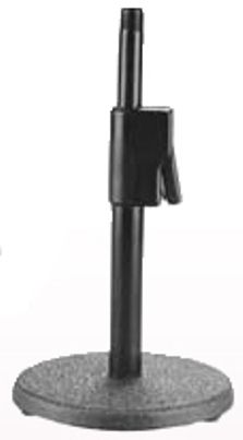 Amplivox S1075 Quick-Release Adjustable Desk Mic Stand, 6 in die cast base, black shaft, height adj 8-1/2 to 14 inches, Weight 3 lbs (S-1075 S 1075)